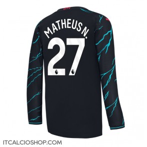 Manchester City Matheus Nunes #27 Terza Maglia 2023-24 Manica Lunga